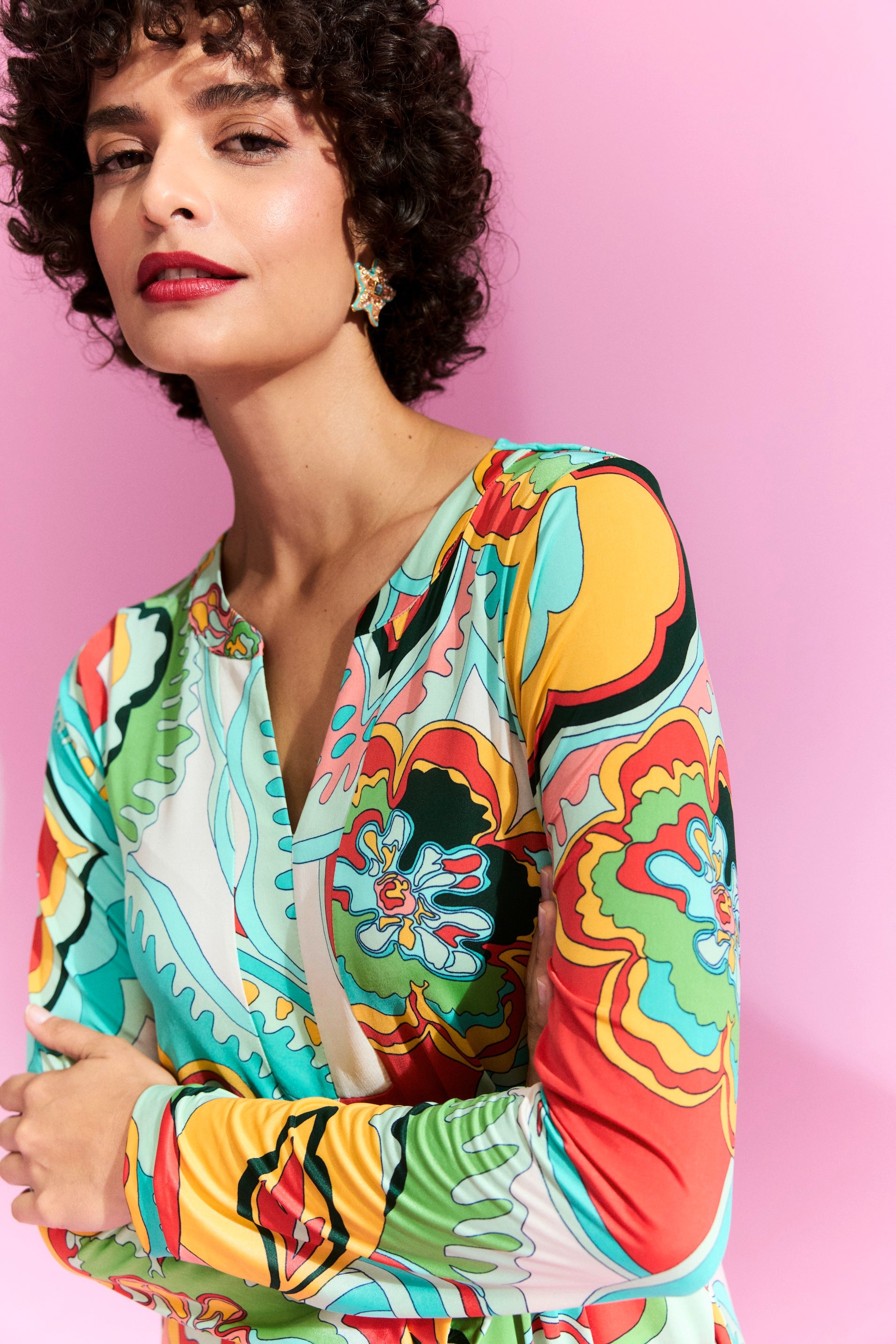 Kleid mit Muster von dem Hamburger Modelabel stegmann mode