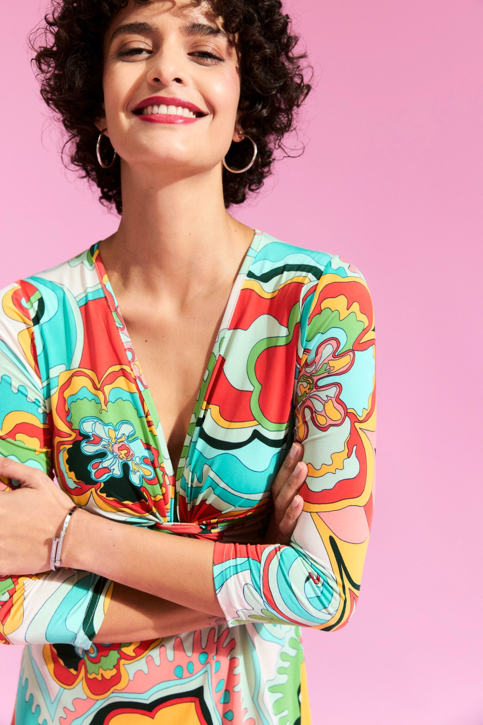 Kleid mit Muster von dem Hamburger Modelabel stegmann mode