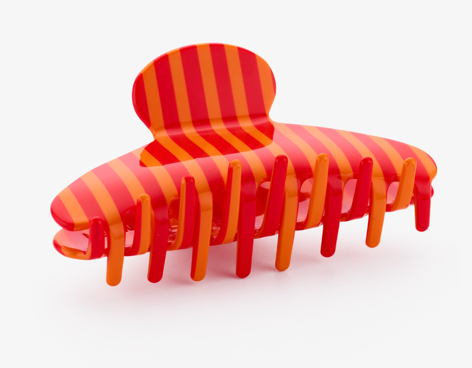 Haarklammer gestreift oval