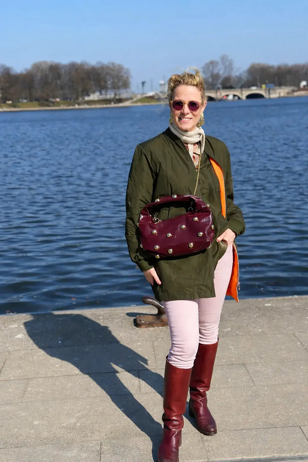 Short bomber coat light 1003