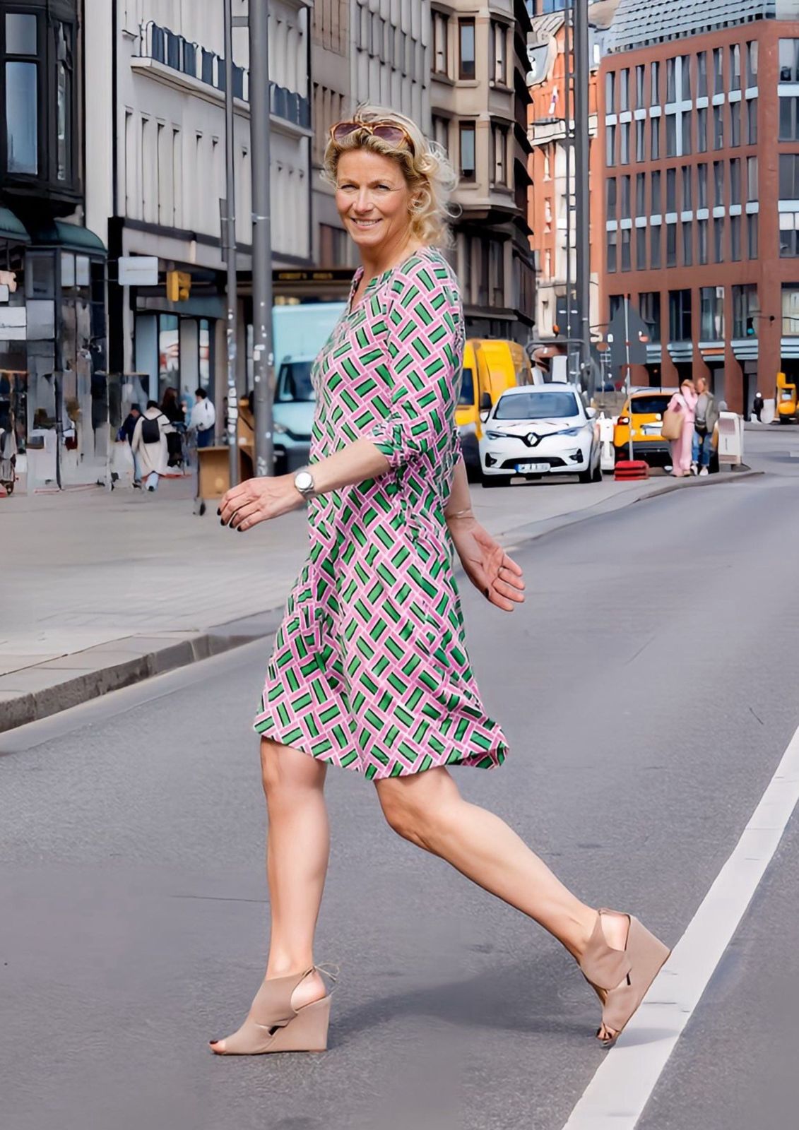 Kleid mit Muster von dem Hamburger Modelabel stegmann mode