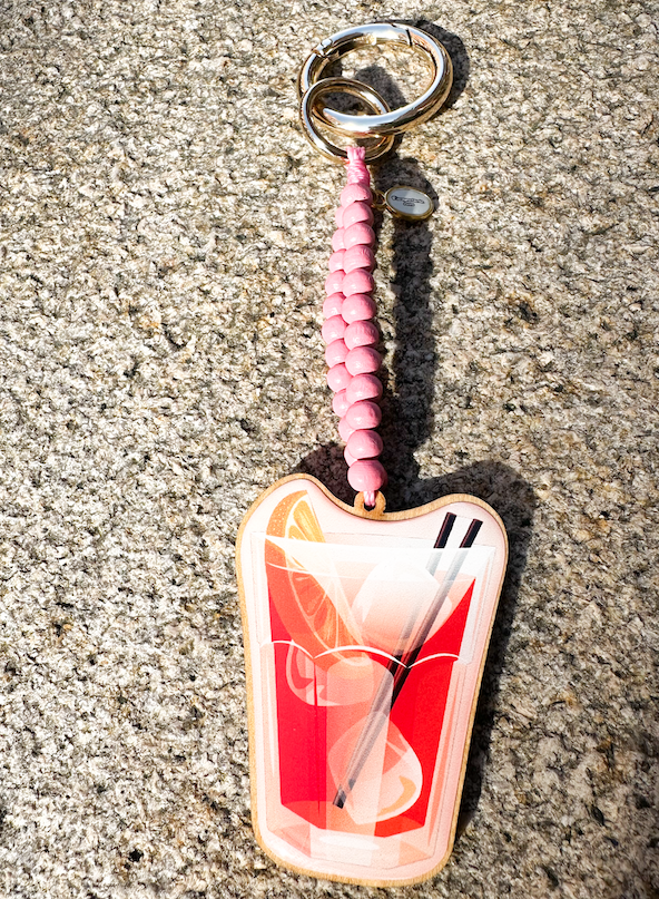 Taschen und Schlüsselanhänger mit Cocktail Motiv vom Hamburger Modelabel stegmann mode 