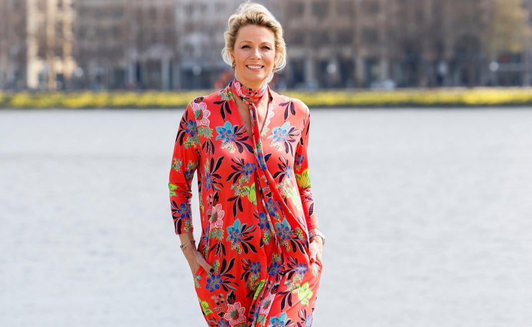 Midikleid mit Muster vom Hamburger Modelabel stegmann mode