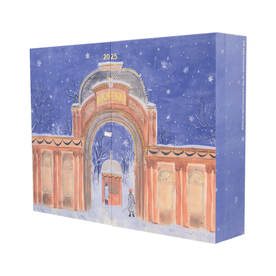 Original KKNEKKI Adventskalender 2025 halbschräg vom Hamburger Modelabel stegmann mode