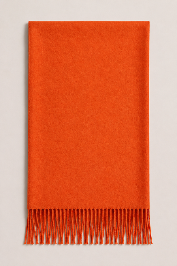Produktfoto von Pashmina Schal in der Farbe Orange vom Hamburger Modelabel Stegmann Mode