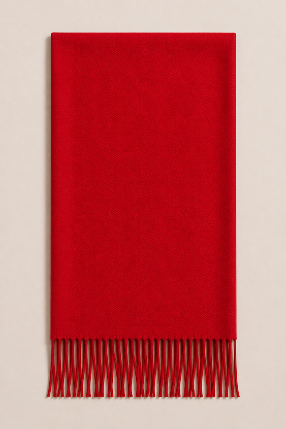 Produktfoto von Pashmina Schal in der Farbe Rot vom Hamburger Modelabel Stegmann Mode