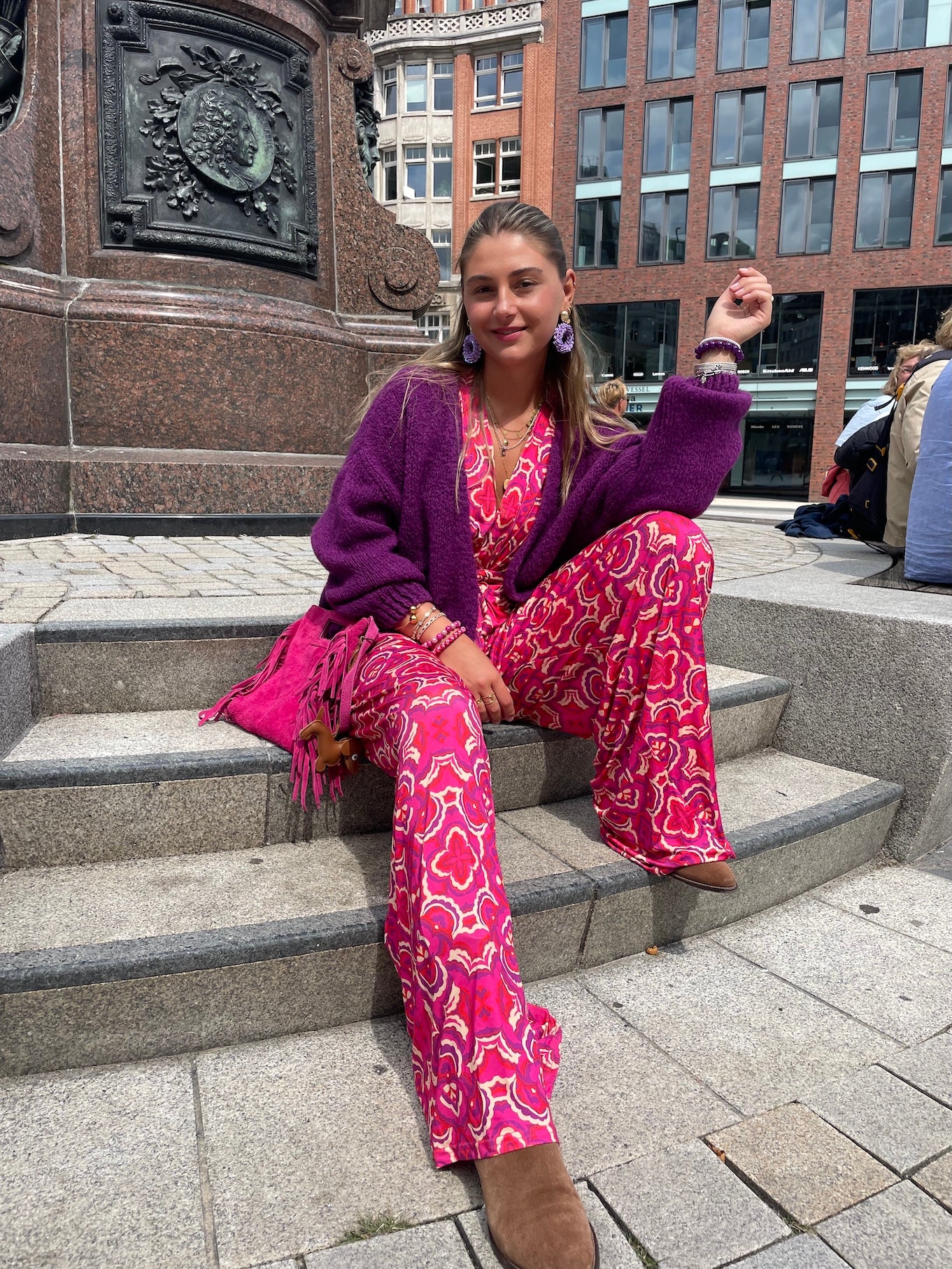 Jumpsuit mit Muster Illusion vom Hamburger Modelabel stegmann mode