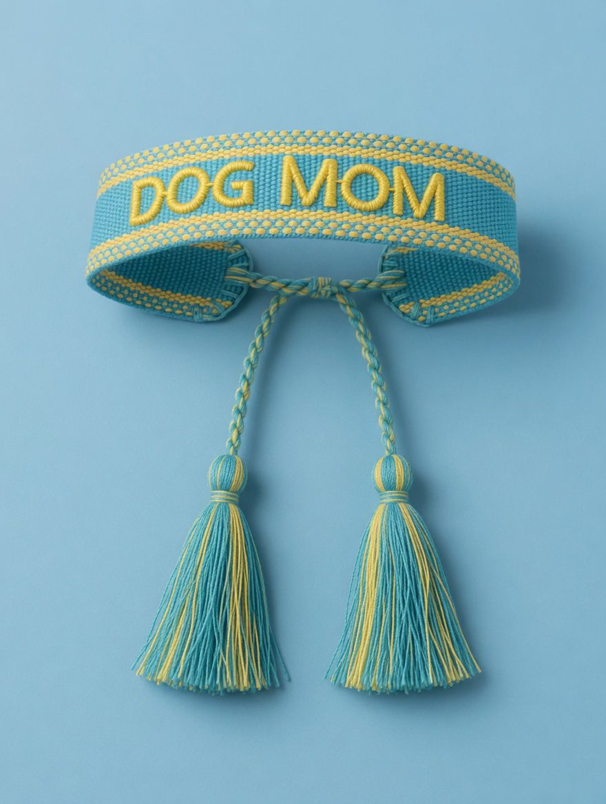 Gewebtes Armband mit Statement "Dog Mum" vom Hamburger Modelabel stegmann mode