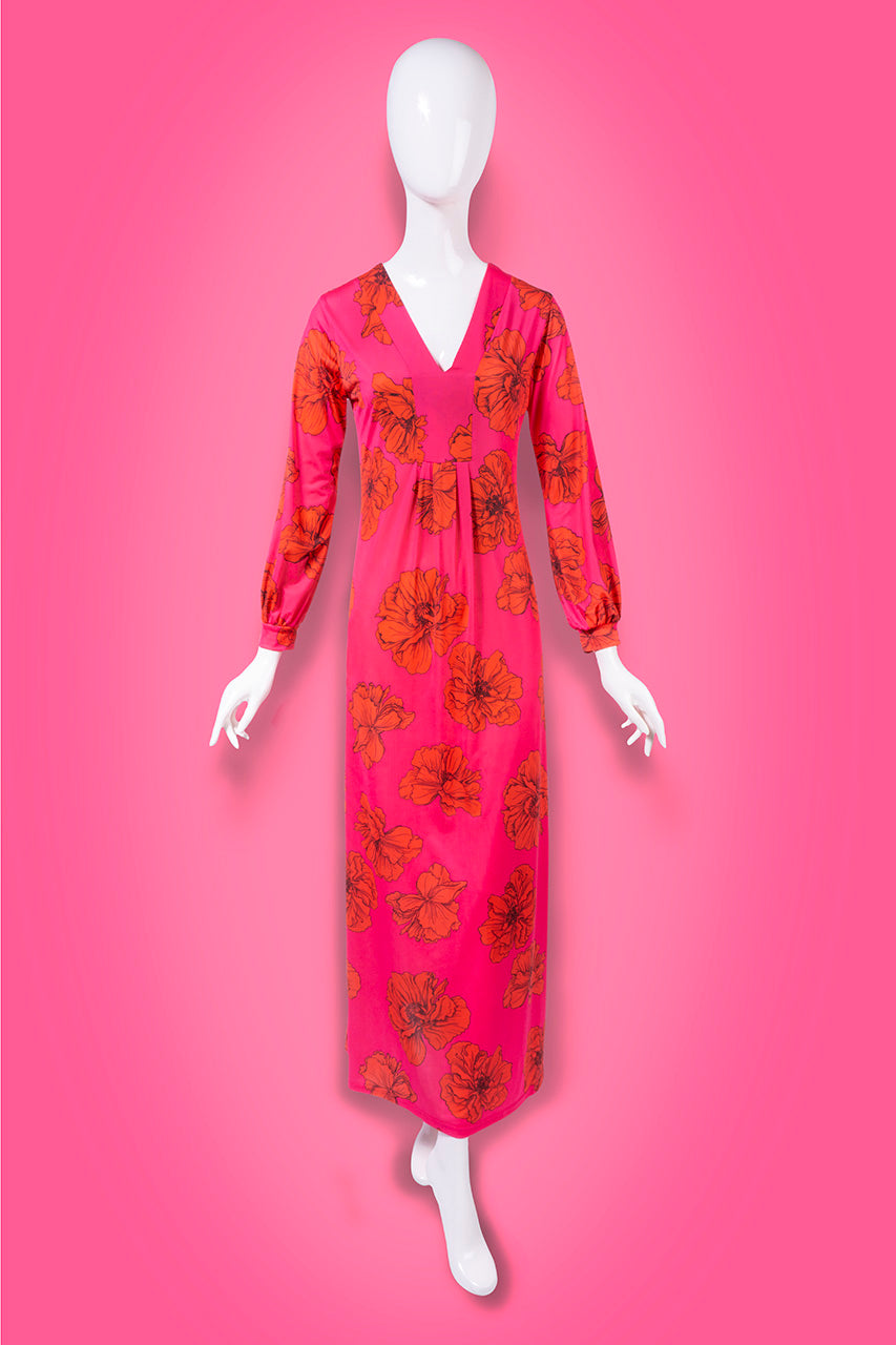 langes Kleid mit Muster von dem Hamburger Modelabel stegmann mode